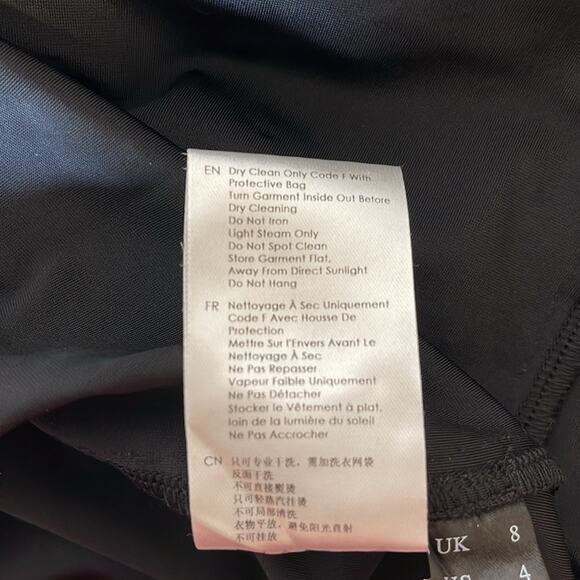 Alex Perry Strapless Sweetheart Crystal Embellished Velvet Black Mini Dress Sz 4 - Picture 9 of 9